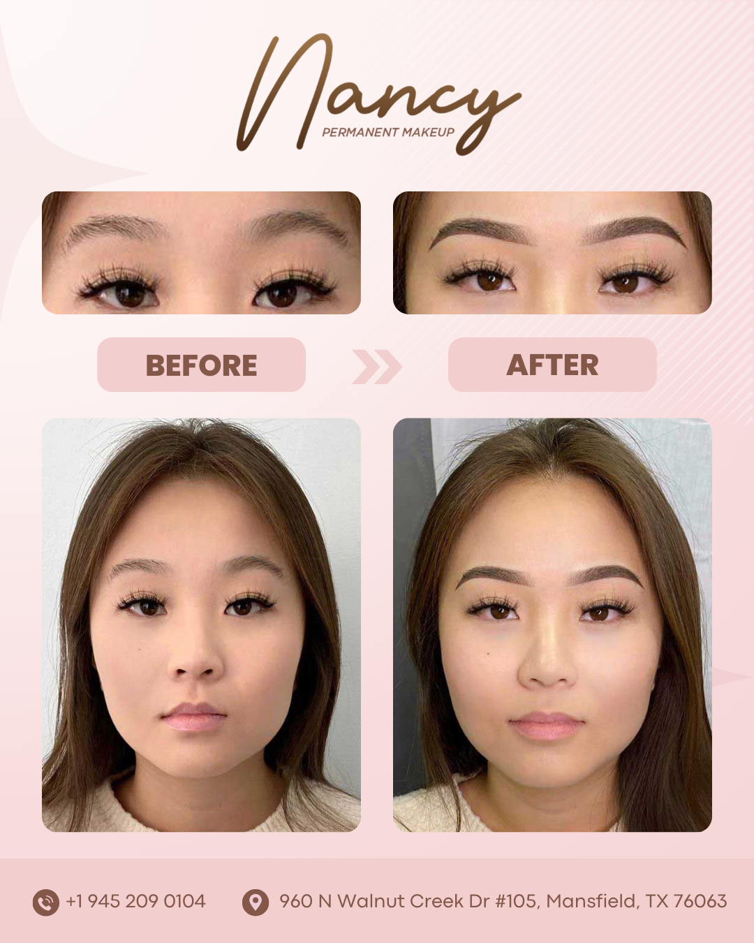 Before and After Brows Comparison