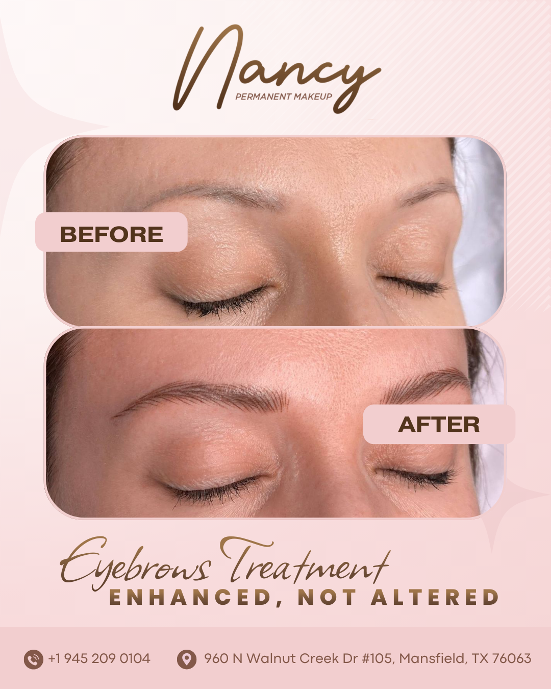 Eyebrows Treatment - Enhanced Not Altered